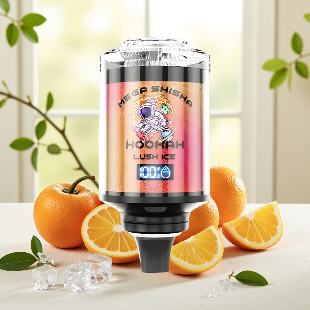 JNR Mega Shisha Hookah 100K Настільна сумісність Lush Ice 60мл 2200мА·год 2% нікотину