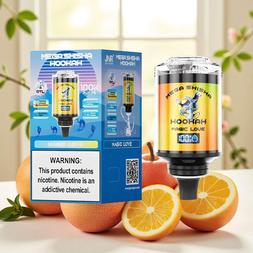 JNR Mega Shisha Hookah 100K Настільна сумісність Magic Love (кохання) 60мл 2200мАг Тип-C