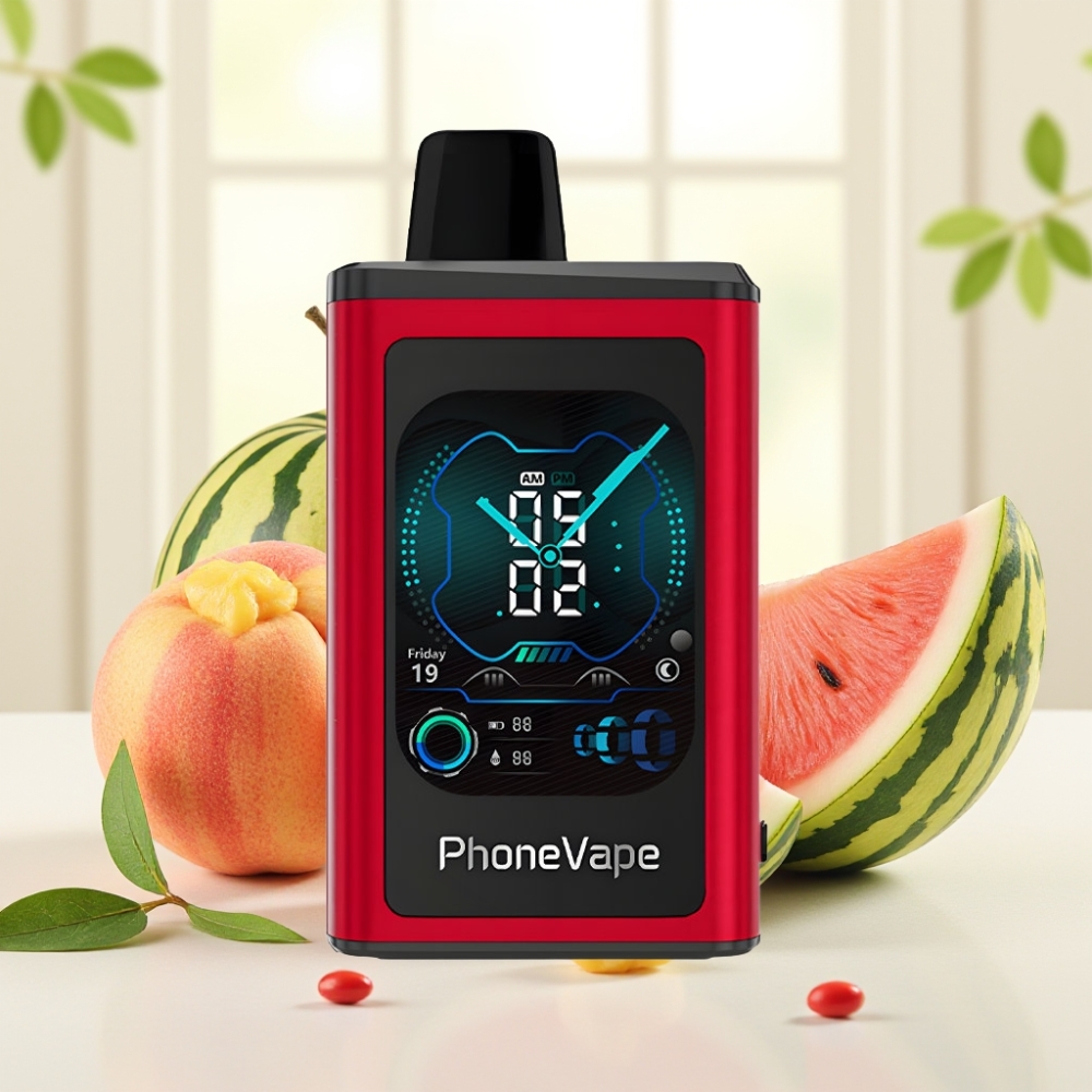JNR PhoneVape 30000 пхав Disposable Vape Персик Манго Кавун, 850mAh, Type-C, Turbo, App