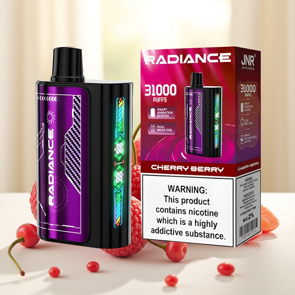 JNR Radiance 31000 Puffs Випалювач Одноразовий CHERRY BERRY 28мл 950мАг 2%