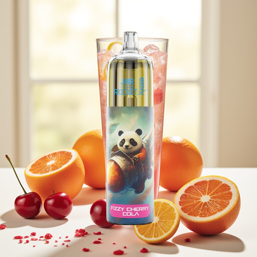 JNR Rocket-X 12400 Puffs Енергетична Вишня Кола, 25мл, 850мАг, Type-C, RGB, Регульований Повітряпотік, 1.2Ом