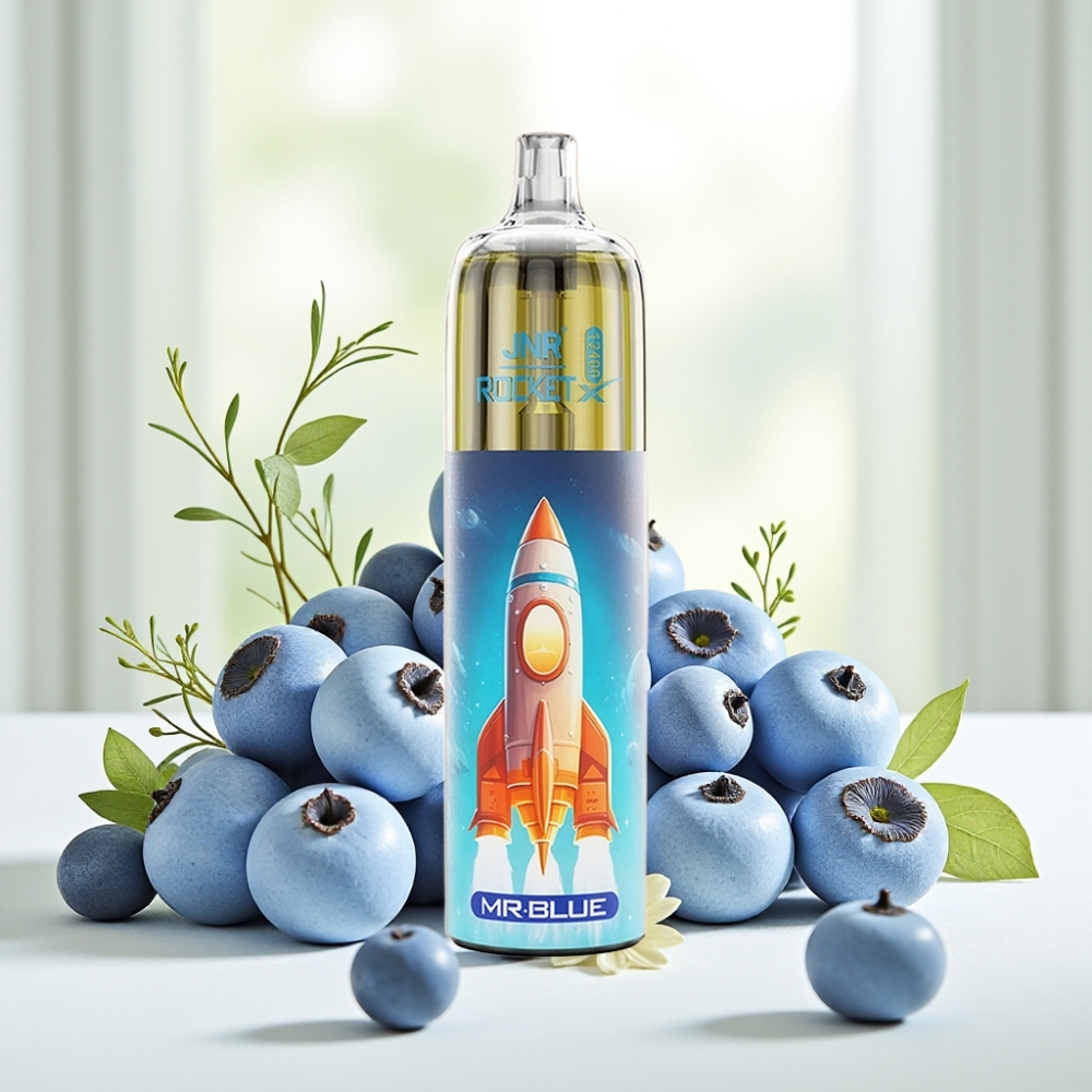 JNR Rocket-X 12400 Puffs Тип-C Швидка зарядка RGB підсвітка Регульований повітряпотік Пан Блакитний