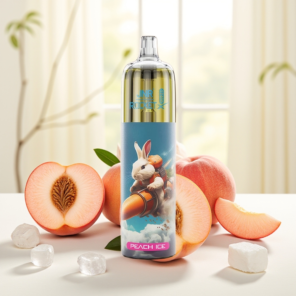 JNR Rocket-X 12400 Puffs Disposable Vape Персиковий лід, 25мл, 850мАг, Type-C