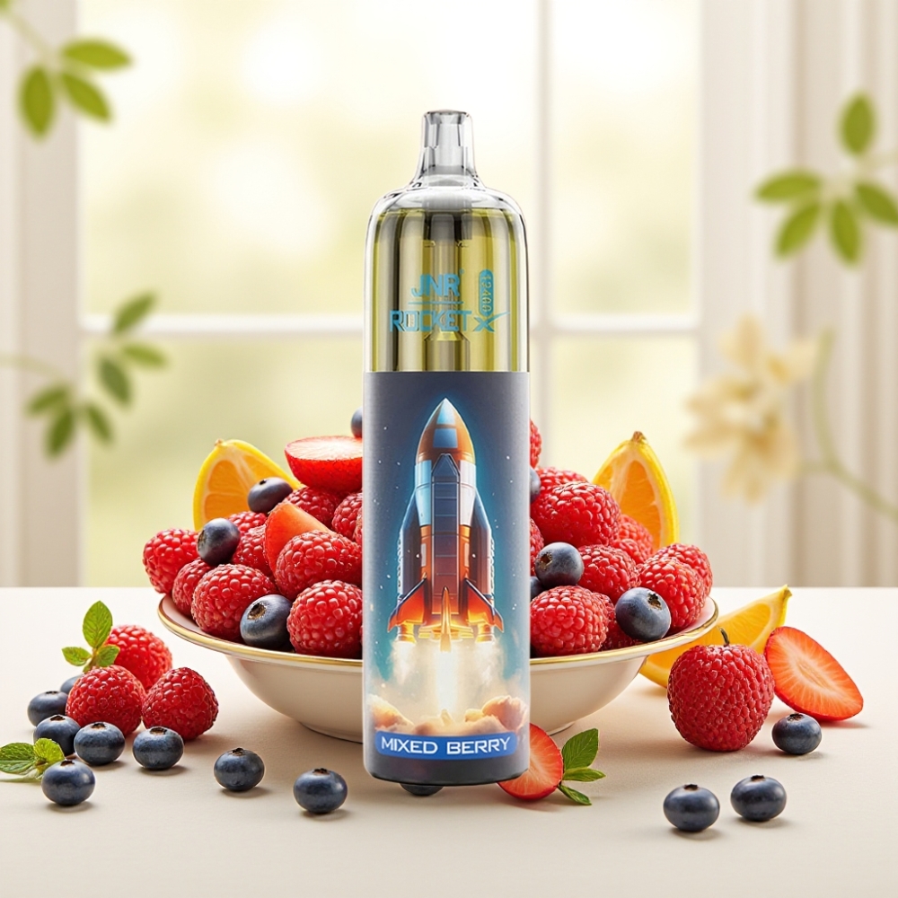JNR Rocket-X 12400 Puffs Disposable Vape Змішаний Ягідний, RGB, 1.2Ω, 850mAh, 25мл, Type-C