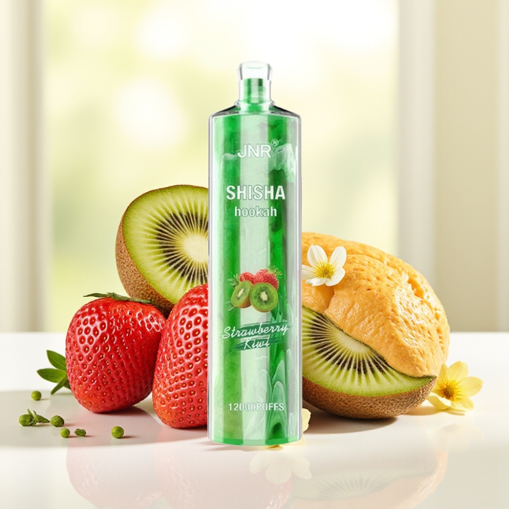 JNR Shisha Hookah 12000 Puffs Полуниця Ківі 750mAh 24ml 0.6Ohm Type-C