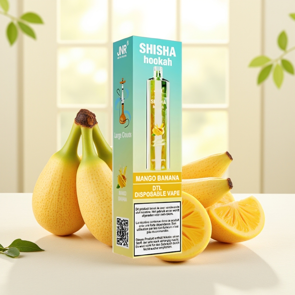 JNR Shisha Hookah 12000 Puffs Манго Банан 750mAh 24ml 0.6Ω