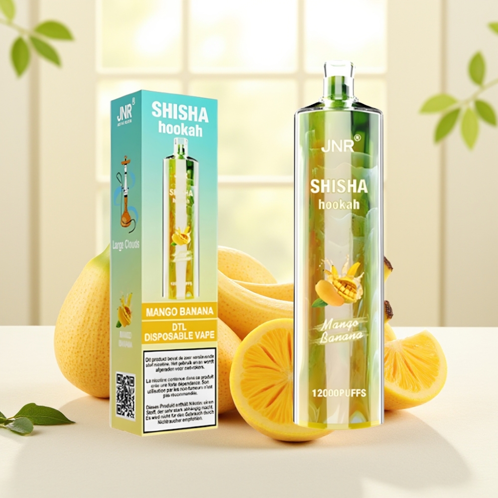 JNR Shisha Hookah 12000 Puffs Манго Банан 750mAh 24ml 0.6Ω