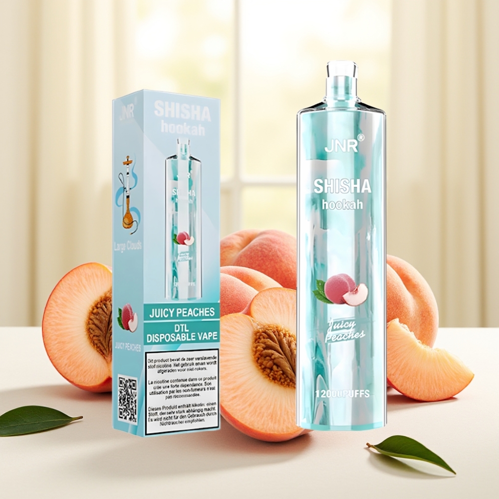 JNR Shisha Hookah 12000 Puffs Соковиті персики 750mAh 24ml 0.6Ω