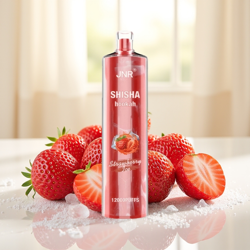 JNR Shisha Hookah 12000 Puffs Полуниця Лід 750mAh 24ml 0.6 Ohm
