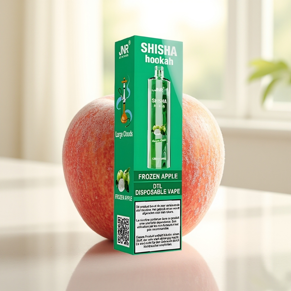 JNR Shisha Hookah 12000 Puffs Frozen Apple (Морожене яблуко) 750mAh 24ml 0.6Ω