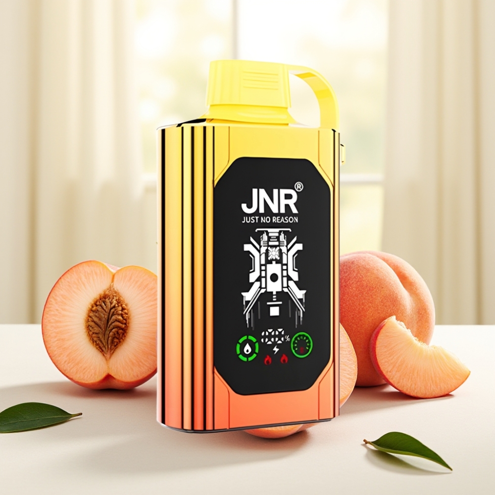 JNR Shisha Hookah Box 20500 Затяжок, HD Дисплей, 1000mAh, 25ml, Соковиті Персики