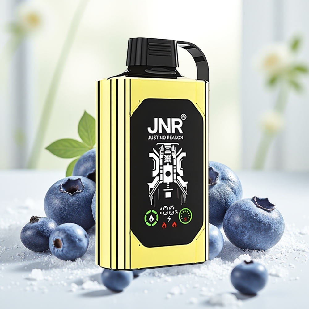 JNR Shisha Hookah Box 20500 Puffs Blueberry Ice, HD Display, 1000mAh, 25ml, Dual Mesh Coil, Type-C, 0%/2%/5% нікотину
