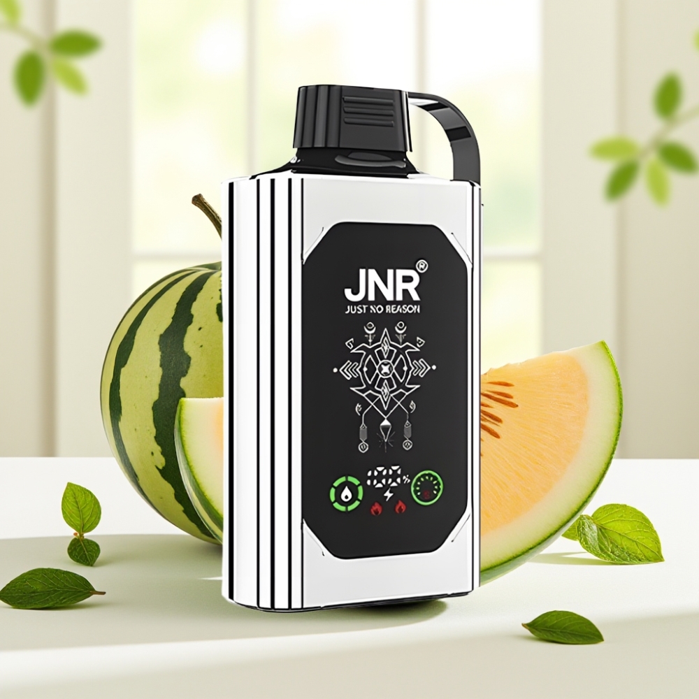 JNR Shisha Hookah Box 20500 Puffs Диня-М’ята Double Melon Mint HD Display 1000mAh 25ml Dual Mesh Coil Type-C 0% 2% 5%