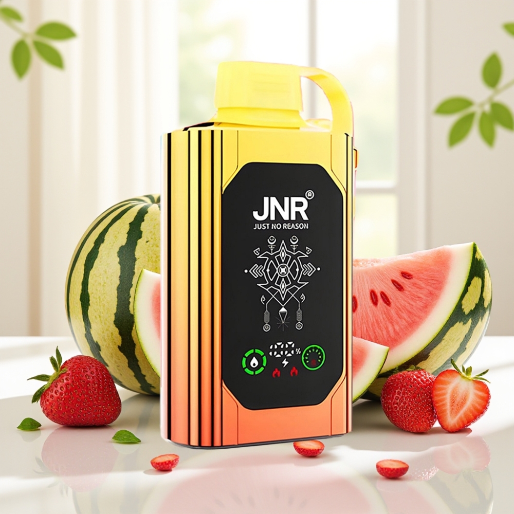 JNR Shisha Hookah Box 20500 Puffs Дисплей HD Акумулятор 1000mAh Об’єм 25ml Дуальна сітка Кавун Полуниця Жуйка