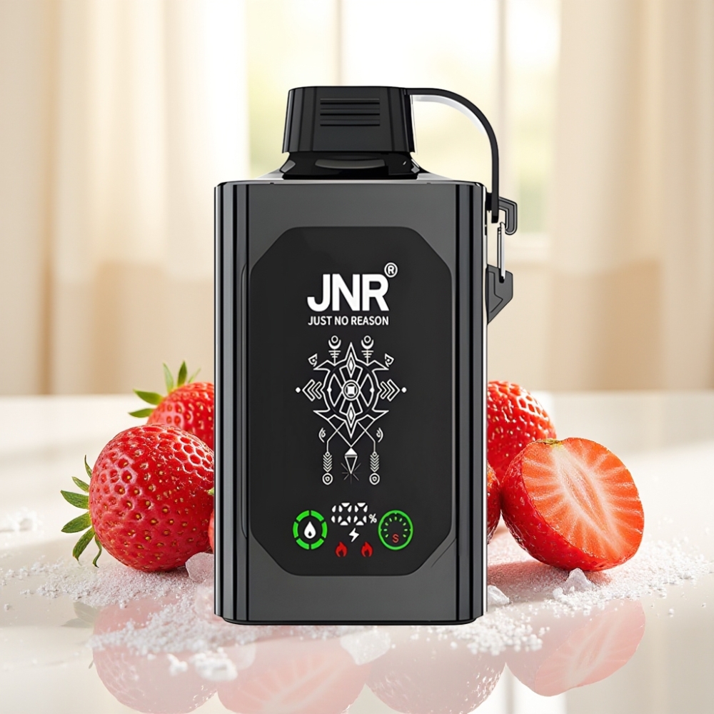 JNR Shisha Hookah Box 20500 Puffs Полуничний лід | Дисплей HD | Акумулятор 1000mAh | Ємність 25ml | Dual Mesh Coil | Type-C