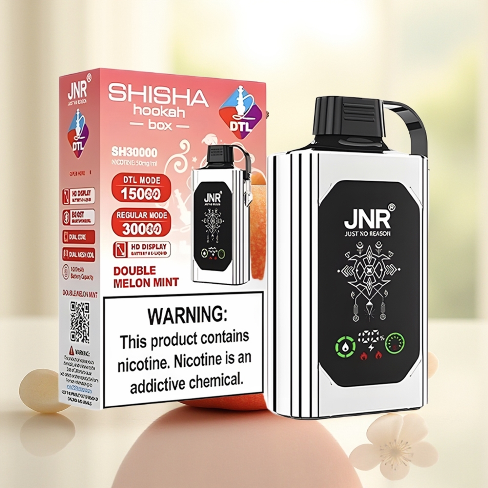 JNR Shisha Hookah Box 20500 Puffs Подвійне Яблуко HD Display 20500 Затяжок 1000mAh 25ml Dual Mesh Coil Type-C 0% 2% 5%