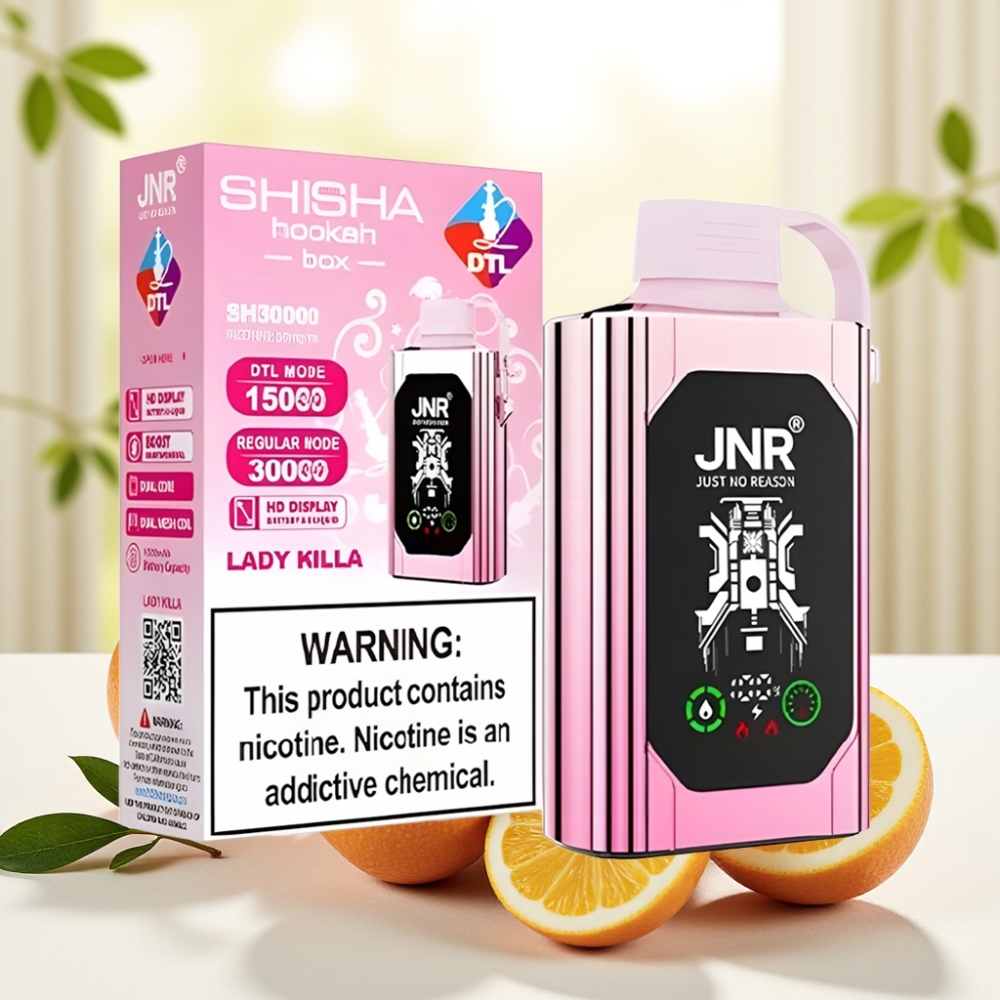 JNR Shisha Hookah Box 20500 Puffs Lady Killa (Дисплей HD, 25мл, 1000мАг, Тип-C)