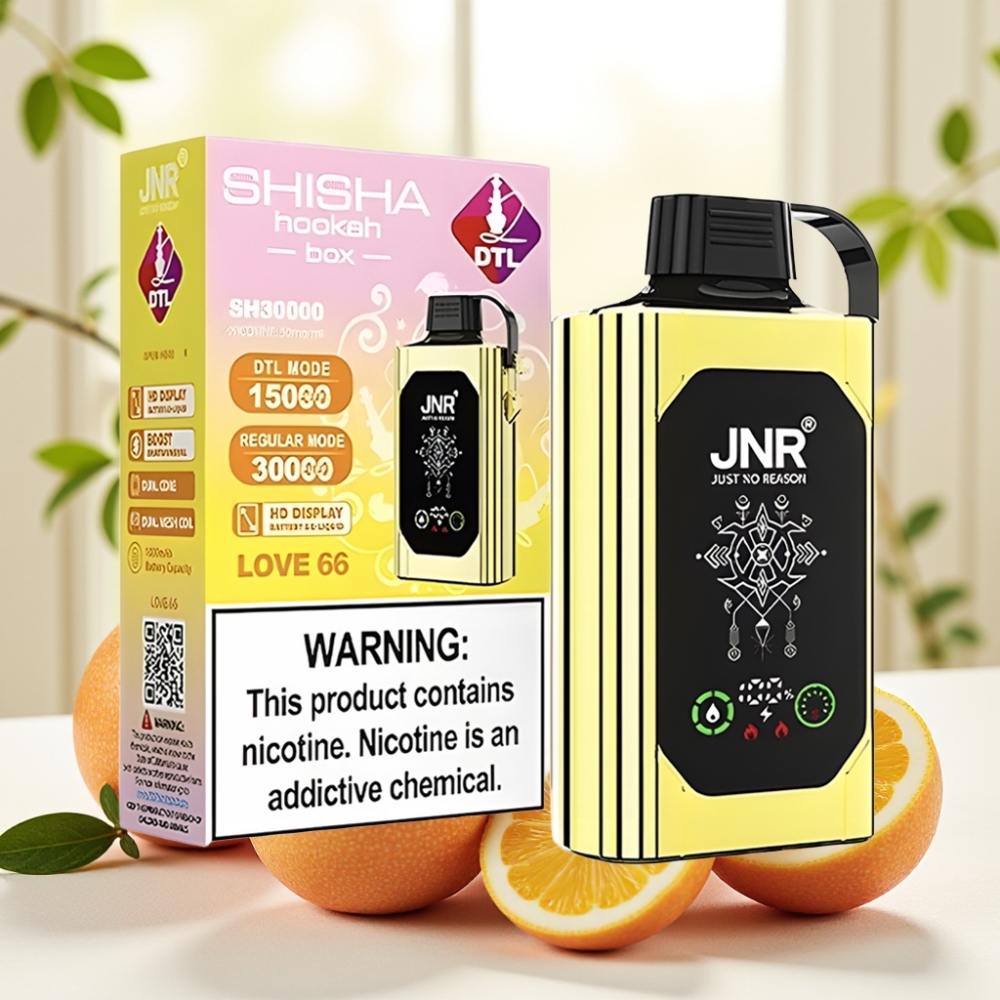 JNR Shisha Hookah Box 20500 Puffs Love 66 Дисплей HD Акумулятор 1000mAh Об\'єм 25ml Dual Mesh Coil Type-C