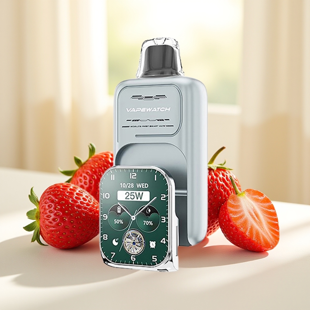 JNR VapeWatch 30000 Puffs Полуниця Лід, 1000mAh, 19мл, 5%, Type-C