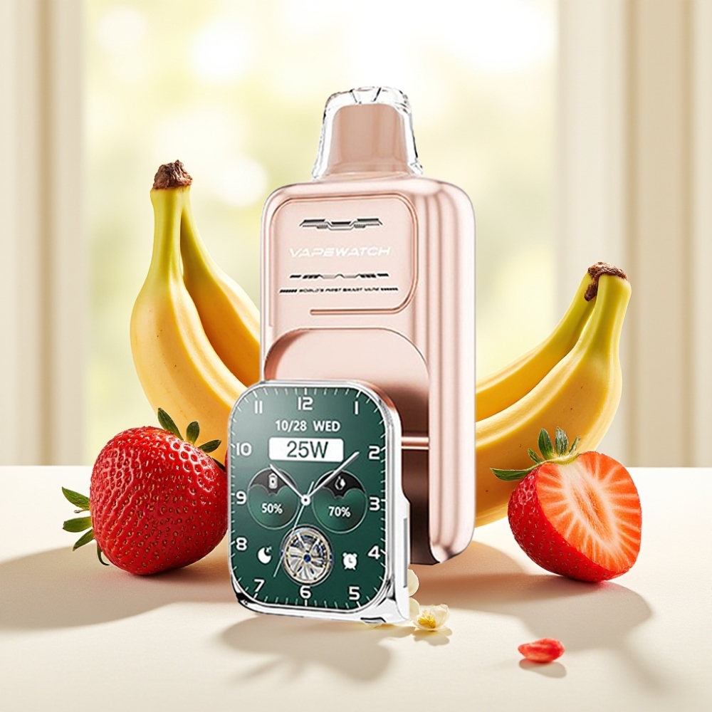 JNR VapeWatch 30000 Puffs Полуниця-Банан 30000 тяг, 1000mAh, 19мл, 5%, Type-C