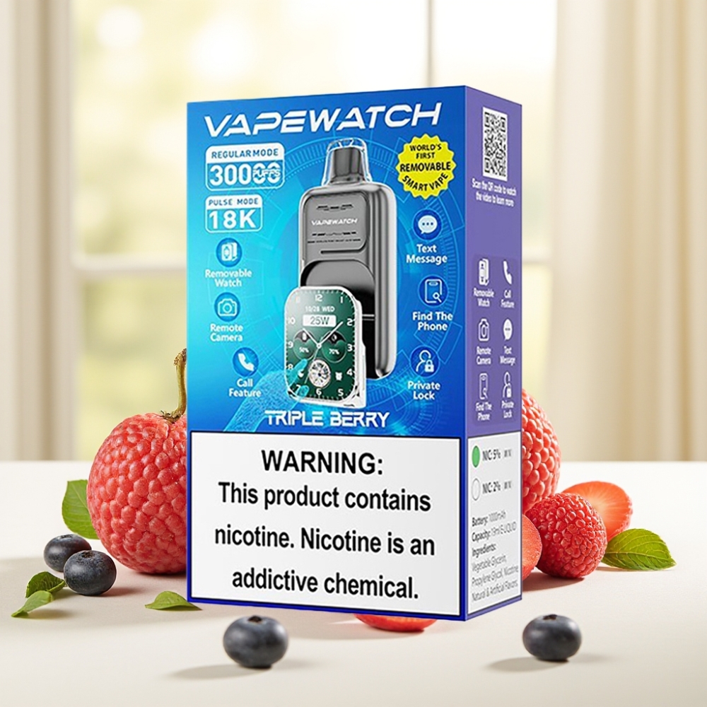 JNR VapeWatch 30000 Puffs Triple Berry (30 000 затяжок, 1000mAh, 19мл, 5% нікотину, Type-C)