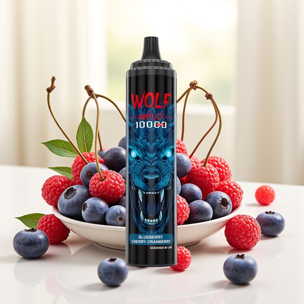 JNR Wolf Niplo 10000 Puffs Чорниця Вишня Журавлина 10000 Puffs 1.0 Ohm Mesh 20ml 650mAh Type-C