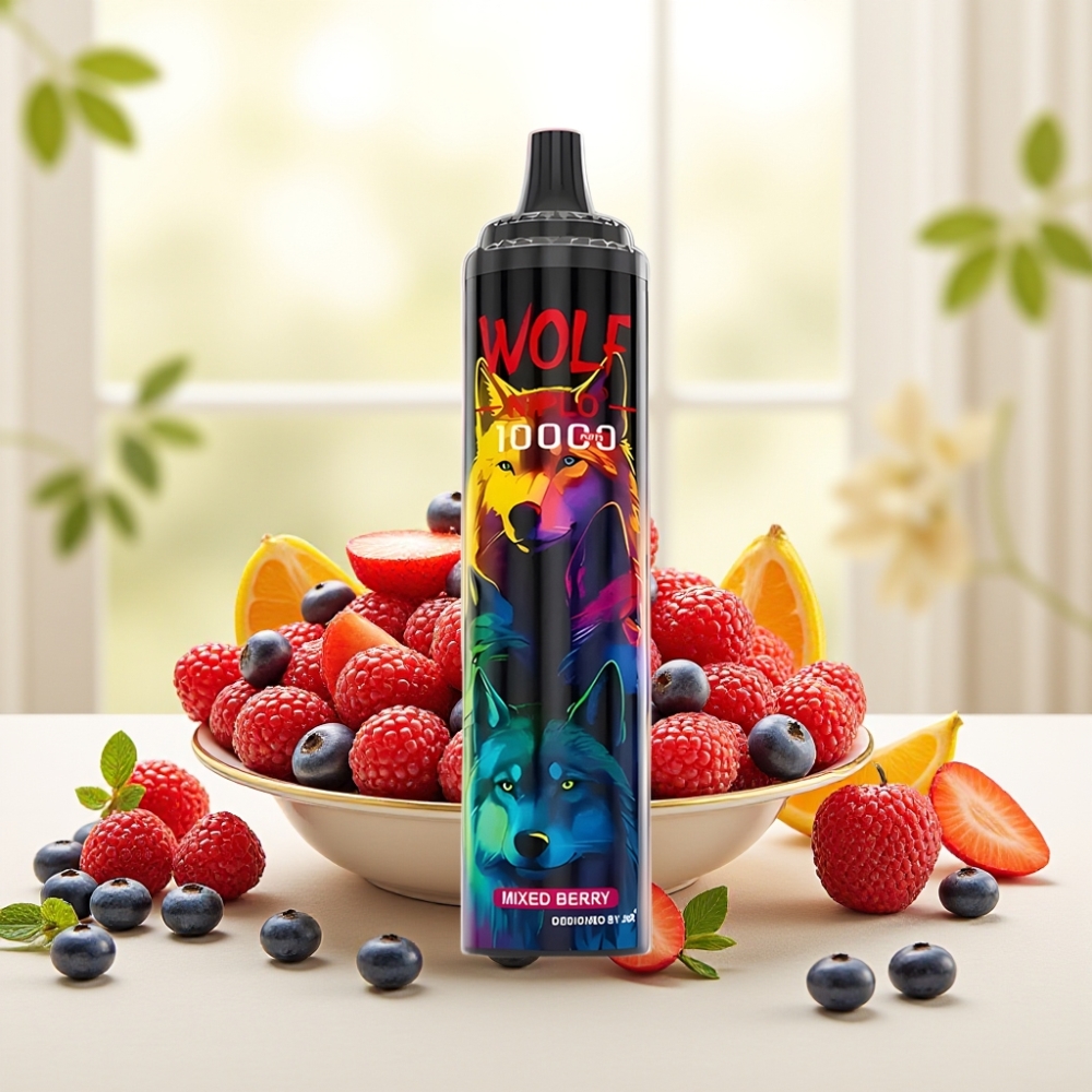 JNR Wolf Niplo 10000 Puffs Змішана ягода 1.0 Ohm 650mAh 20ml Type-C