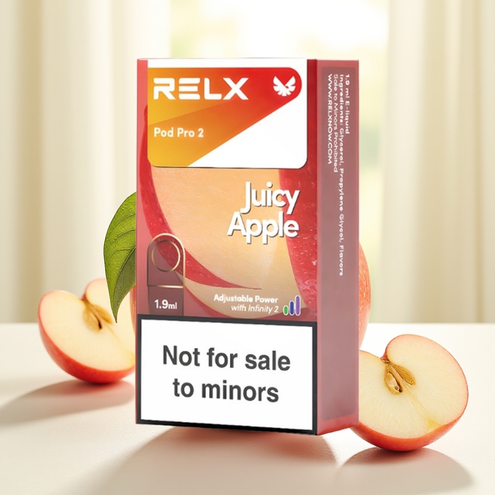 RELX Pod Pro 2 600 пфів 0% нікотину 1.9мл Соковите Яблуко