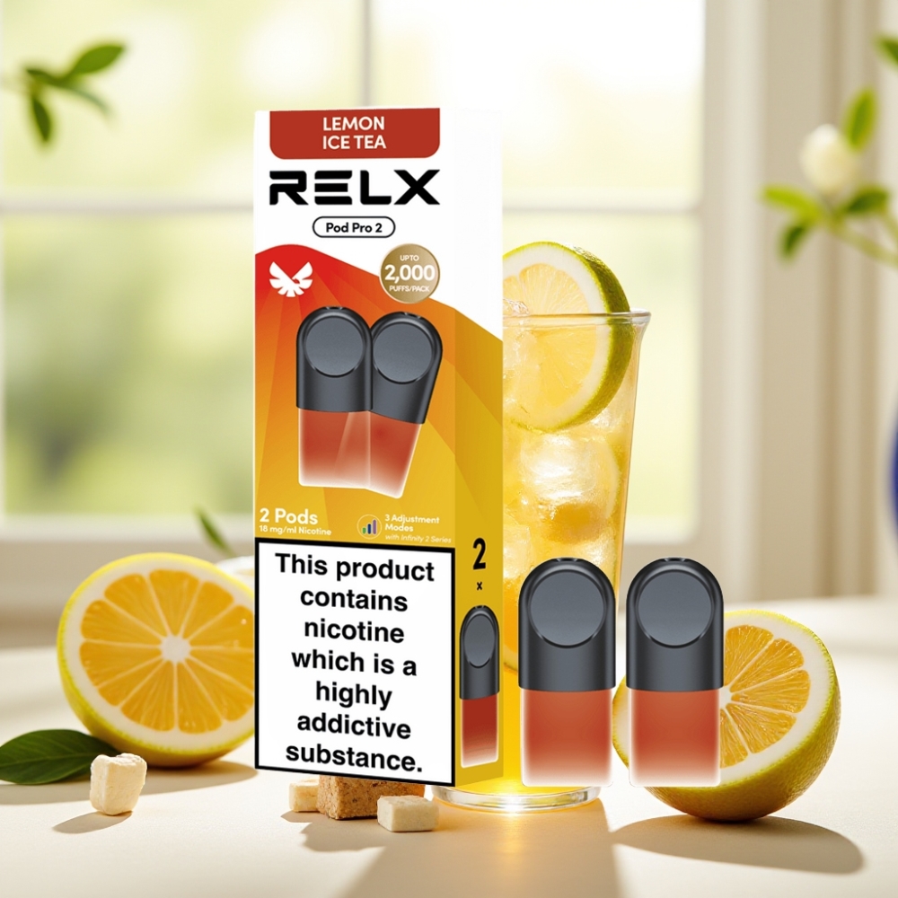 RELX Pod Pro 2 600 затягів 1.8% нікотину 1.9мл Чай-Лимонний Лід