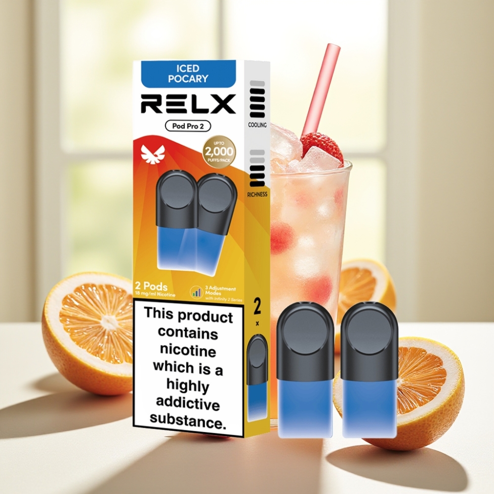 RELX Pod Pro 2 600 затяжок 1.8% нікотину 1.9мл Напій-Лід Pocary