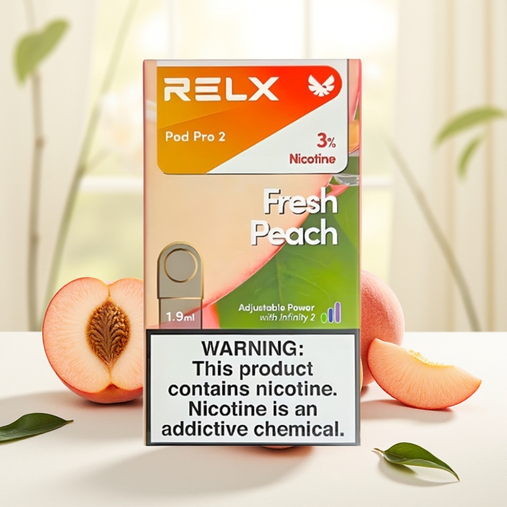 RELX Pod Pro 2 600 плювків 3% нікотину 1.9мл Свіжий персик
