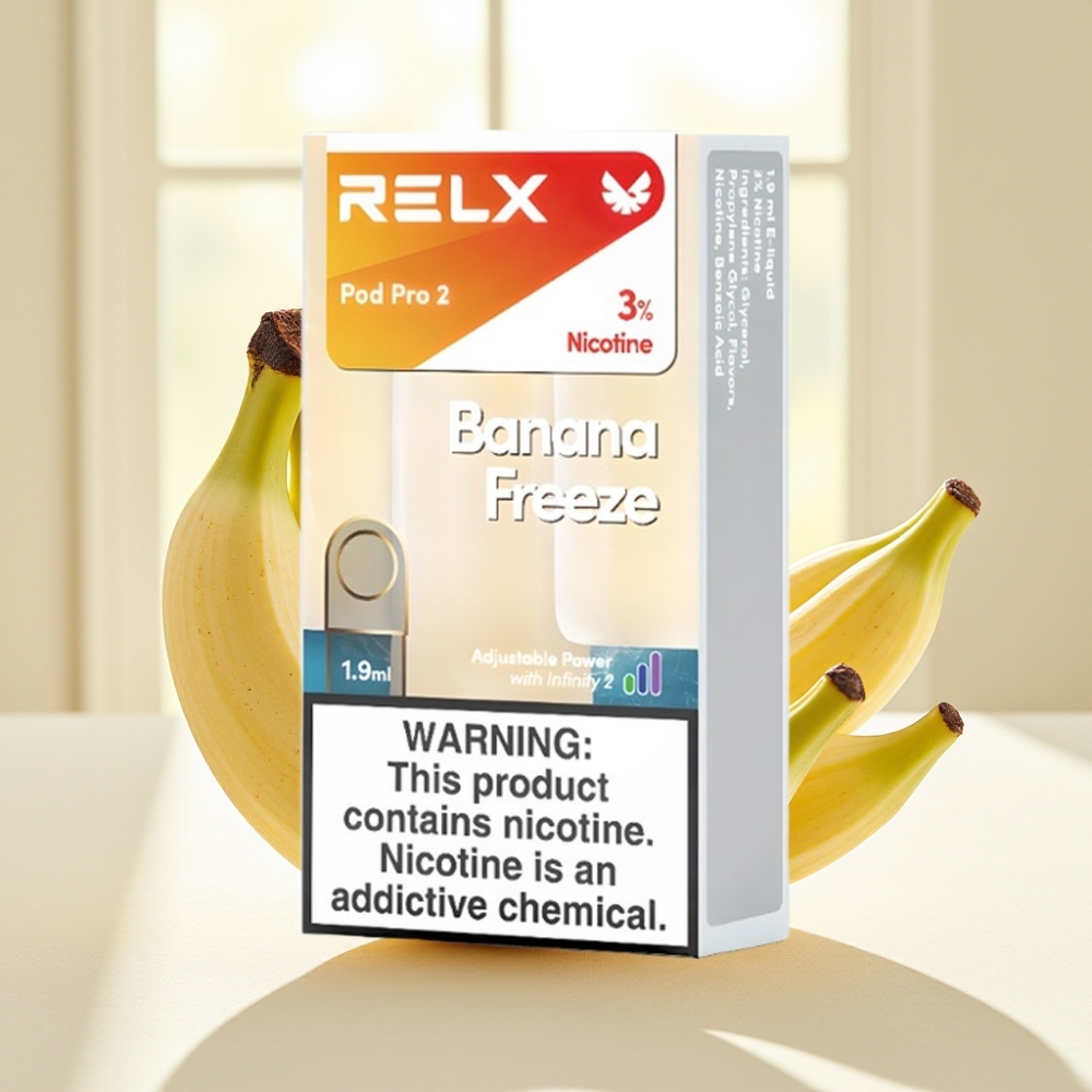RELX Pod Pro 2 600 пфів 3% нікотину 1.9мл Банан Фріз