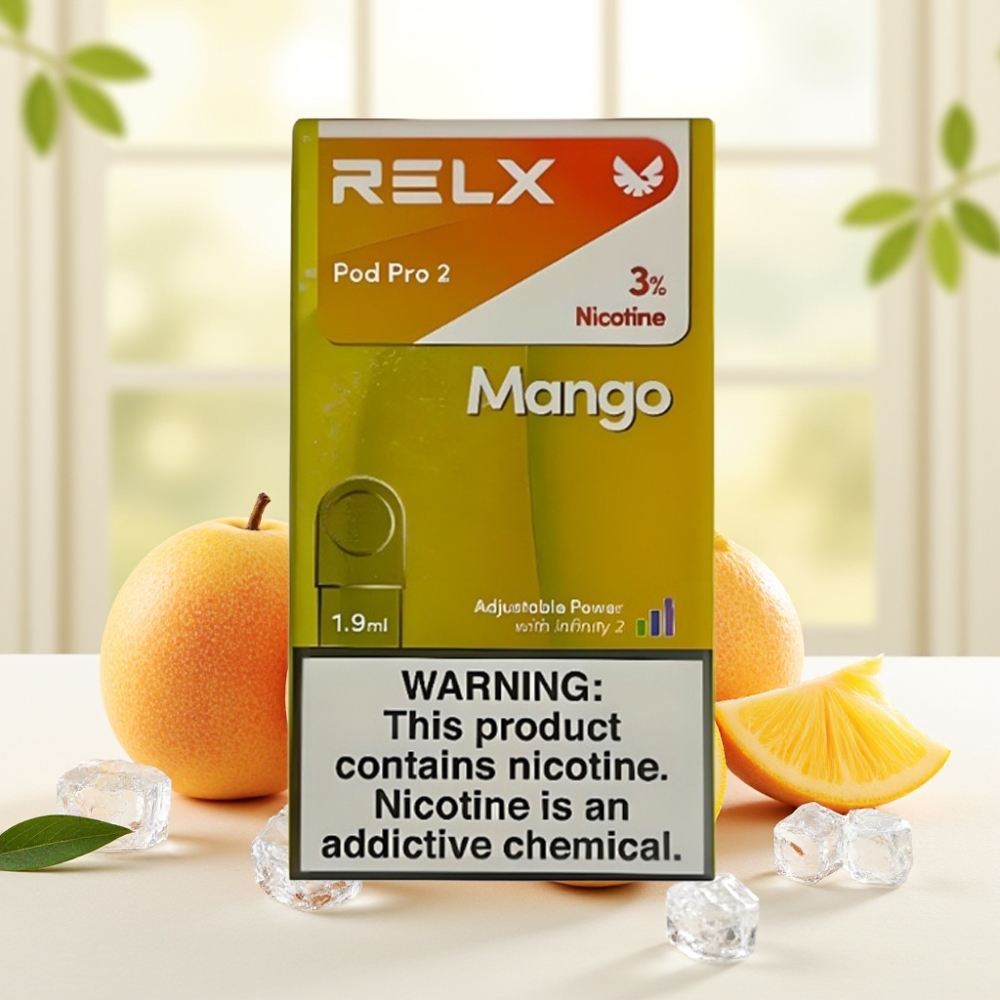 RELX Pod Pro 2 600 пф 3% нікотину 1.9мл Манго Лід 2/3 шт Eco/Smooth/Boost