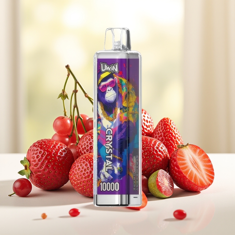 UWIN Crystal 10000 Puffs Полуниця Виноград 0%, 2%, 3%, 5% 18мл 650мAh Type-C