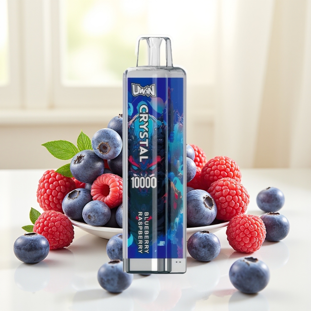 UWIN Crystal 10000 Puffs 0%/2%/3%/5% 18мл 650мAh Type-C Блакитна малина