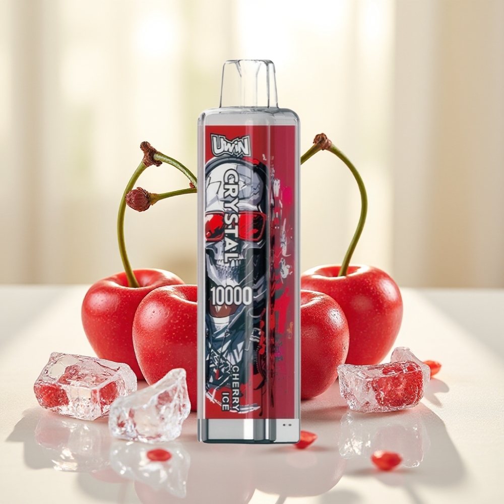 UWIN Crystal 10000 Puffs Вишня Лід, 0%/2%/3%/5% нікотину, 18мл, 650mAh