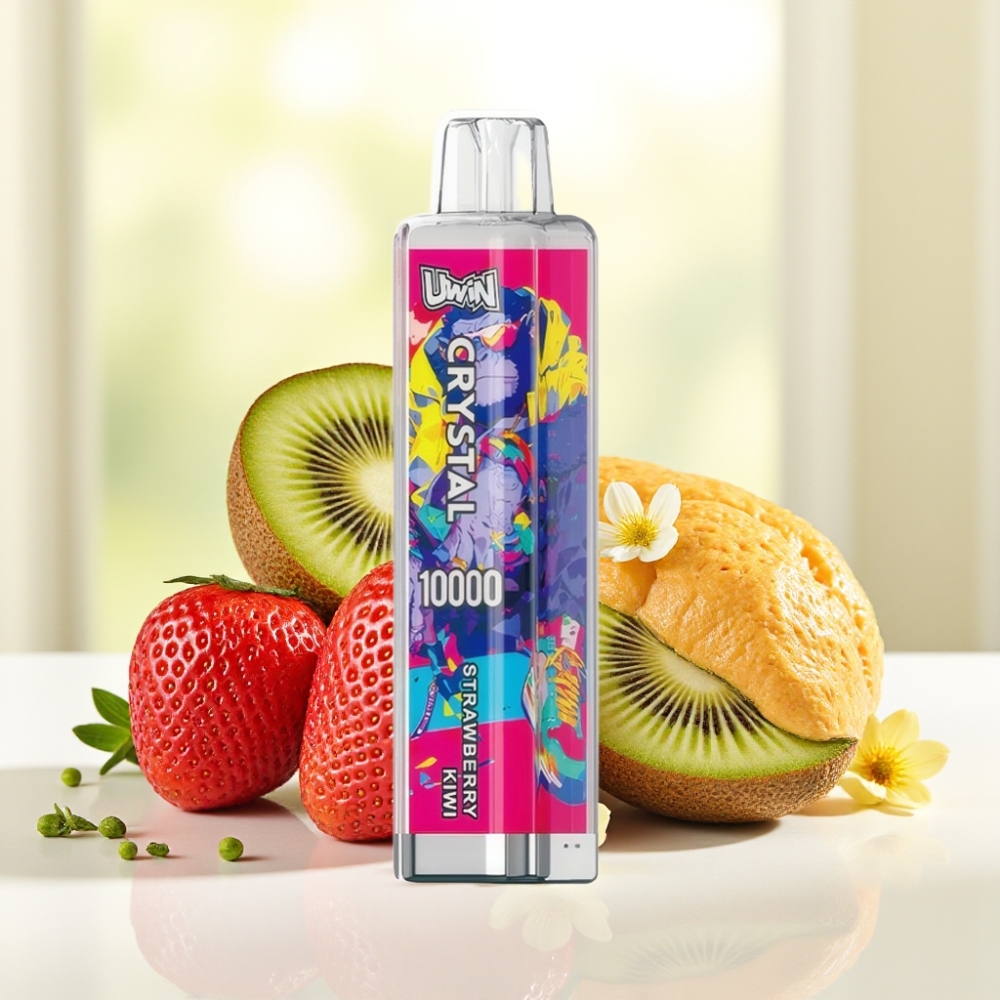 UWIN Crystal 10000 Puffs Полуниця Ківі 0%-5% 18мл 650мAh Type-C