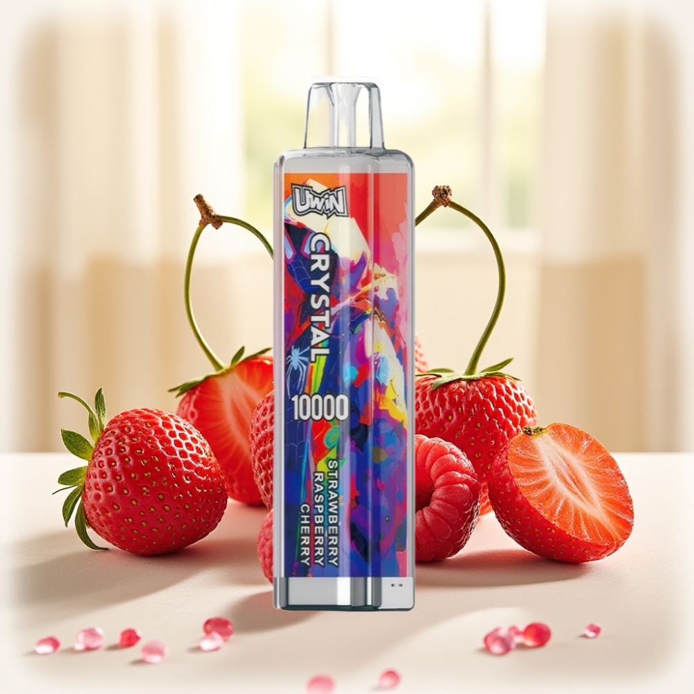 UWIN Crystal 10000 Puffs Полуниця Малина Вишня 18мл 650мAh 0.8Ω