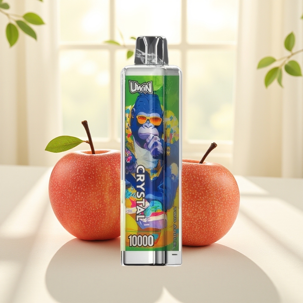 UWIN Crystal 10000 Puffs Два Яблука 18мл 650mAh Тип-C 0.8Ω Mesh RGB