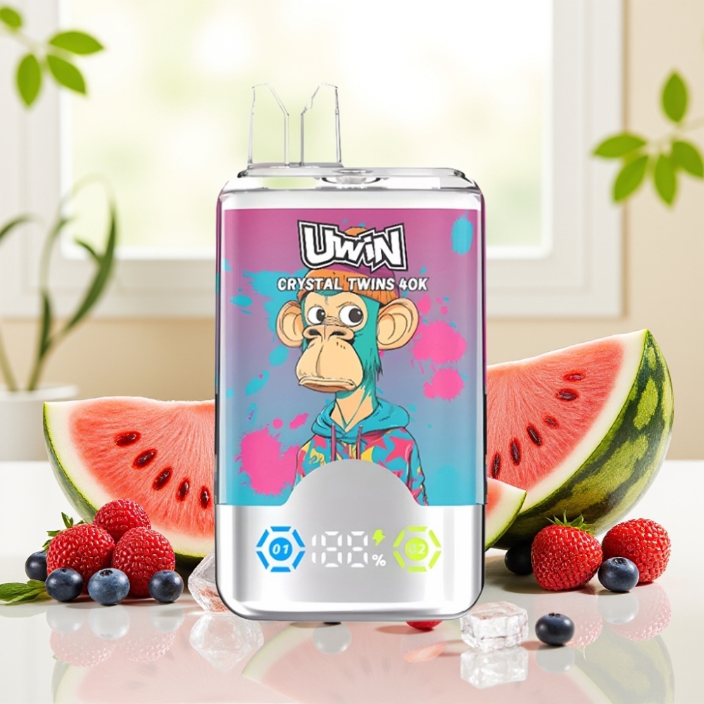 UWIN Crystal Twins 40000 Puffs Кавун Лід Змішані Ягоди 32мл 850мAh Type-C