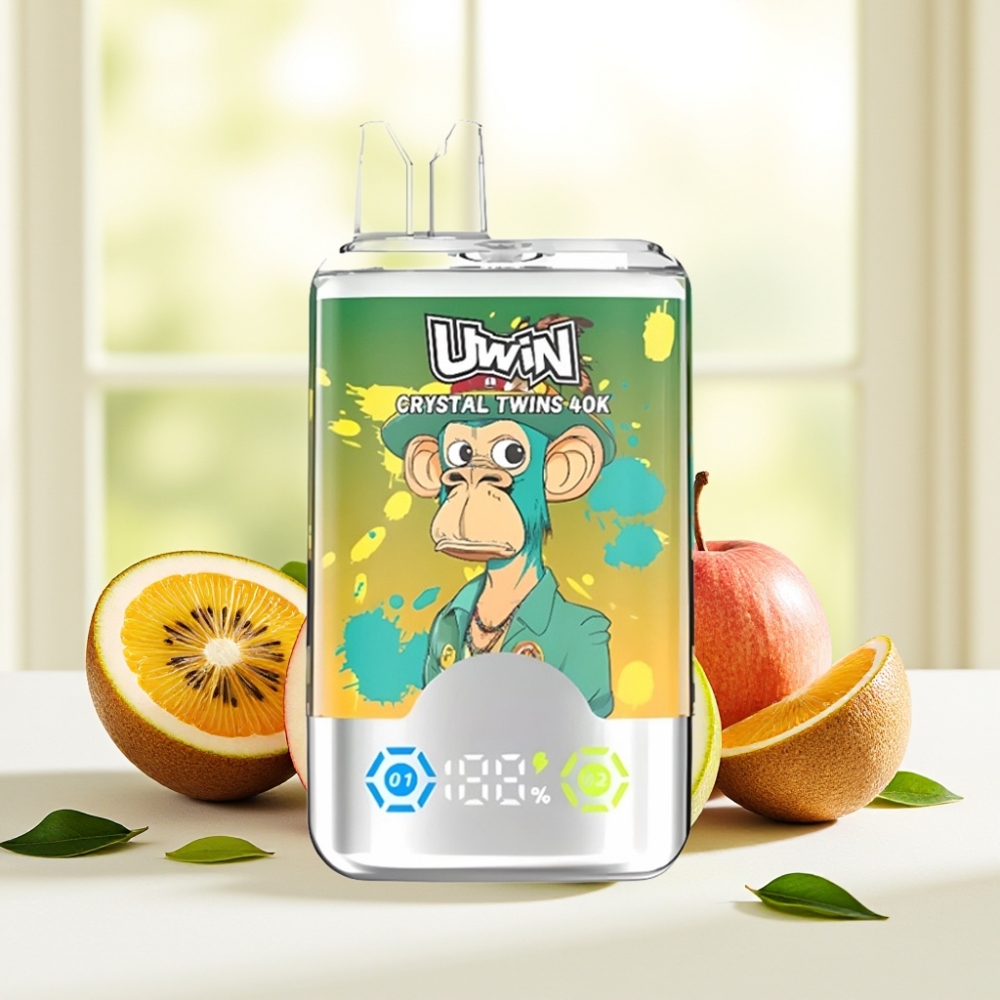 UWIN Crystal Twins 40000 Puffs Два смаки Киві Маракуйя Гуава Два Яблука 32мл 850мAh Type-C