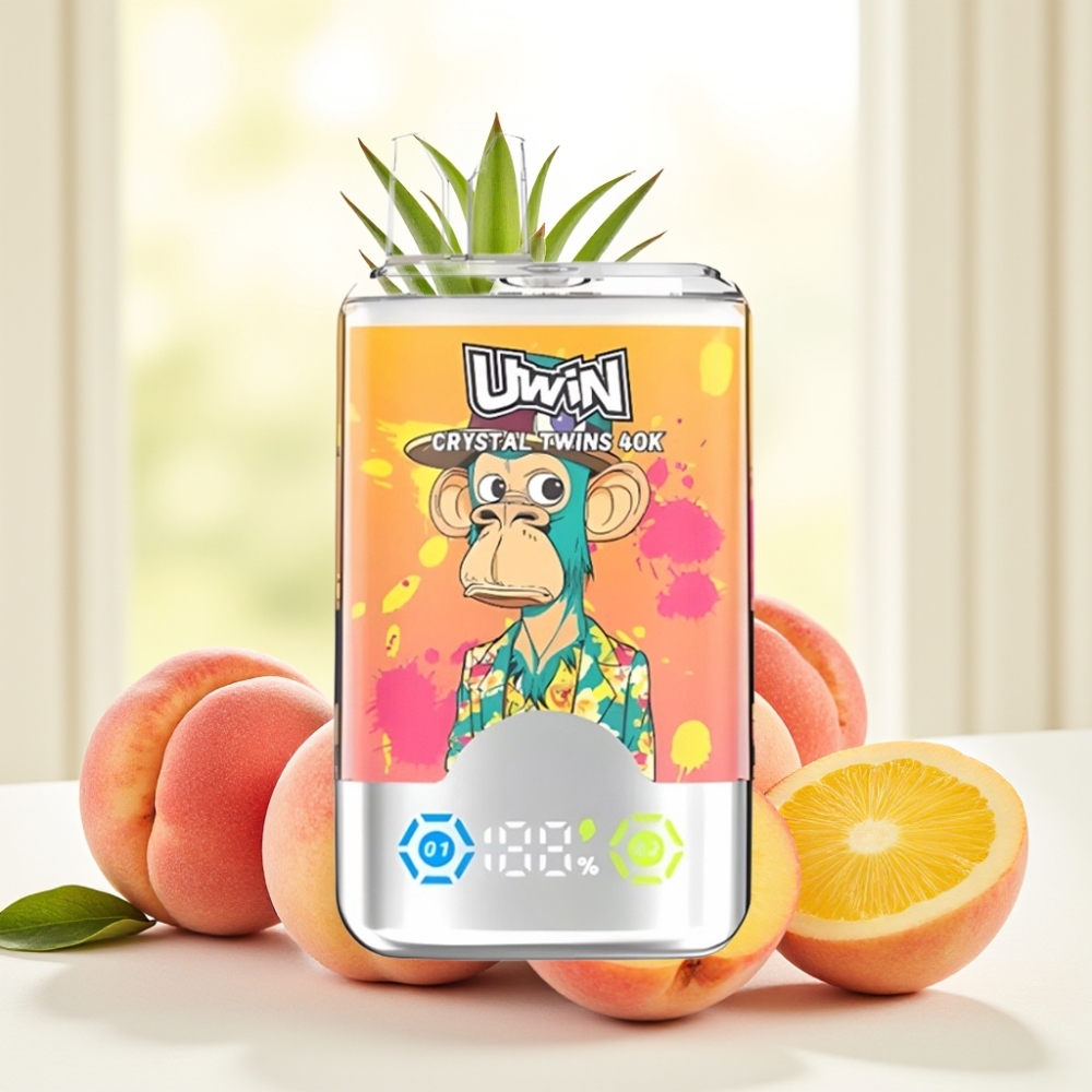 UWIN Crystal Twins 40000 Puffs Персик Манго Ананас Red Bull 32мл 850mAh Type-C