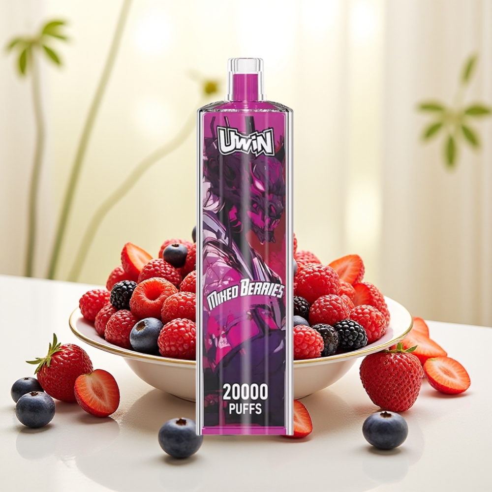 Uwin Shisha Hookah Crystal 20000 Puffs 0%-5% нікотину 22мл Mixed Berries