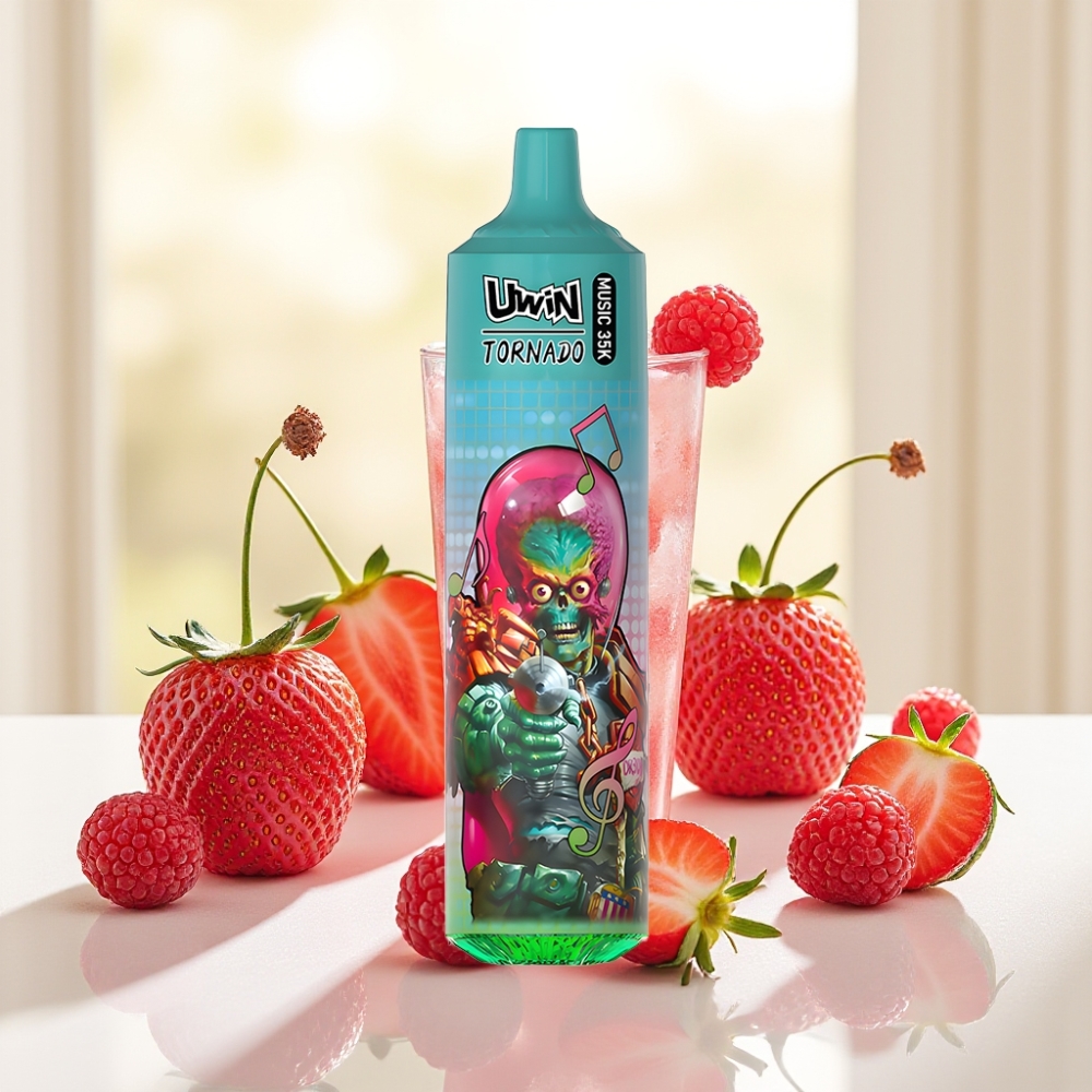 Uwin Tornado 35K Полуниця Малина Вишня Лід 35000 затяжок 600mAh Type-C