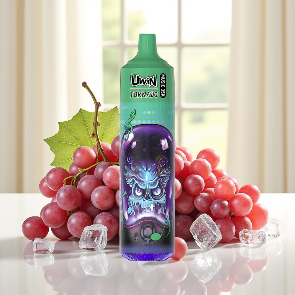Uwin Tornado 35K Виноградний Лід 35 000 тяг 0%/2%/3%/5% 600mAh Type-C 1.0 Ohm
