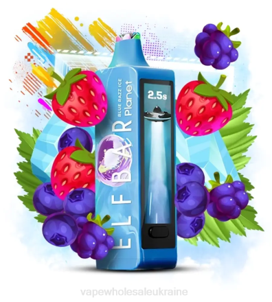 Вейп Украина - Elf Bar Planet 25000 блакитний розз лід BJBN15