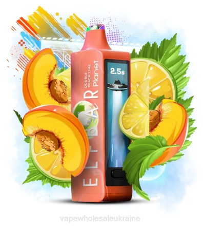 Vape Wholesale Ukraine - Elf Bar Planet 25000 подвійний персиковий лайм BJBN31
